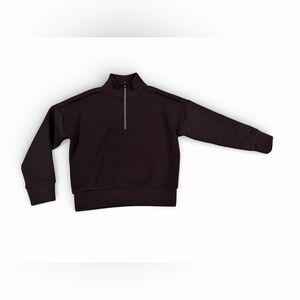Kids Black Half-Zip Sweatshirt